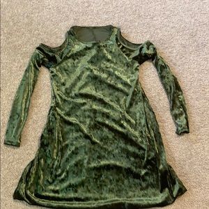 Velvet off the shoulder dress